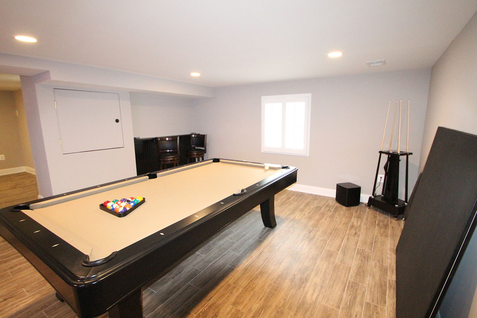 An addition kitchen and living room